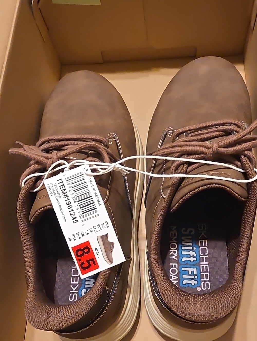 Skechers Men's Brown Casual Lace-Up Loafers